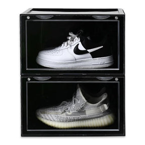Sneaker Shoe Storage Box, Clear Plastic Stackable Shoe Organizer