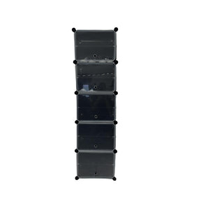 DIVADIYA  Portable Shoe Rack - 10-Black Portable Shoe Rack Organizer 30 Pair Tower Shelf Storage Cabinet Stand Expandable, Boots, Slippers, (10 Layer Black)
