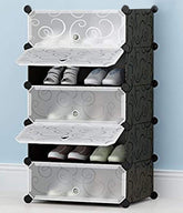 International Quality DIY Shoe Rack Organizer/Multi-Purpose Plastic 5 Shelves Portable and Folding Shoe Rack