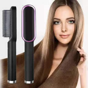 Hair Straightener Ceramic Hair Curler Comb for Women & Men